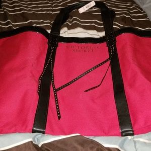 Red Victoria secret over night bag
